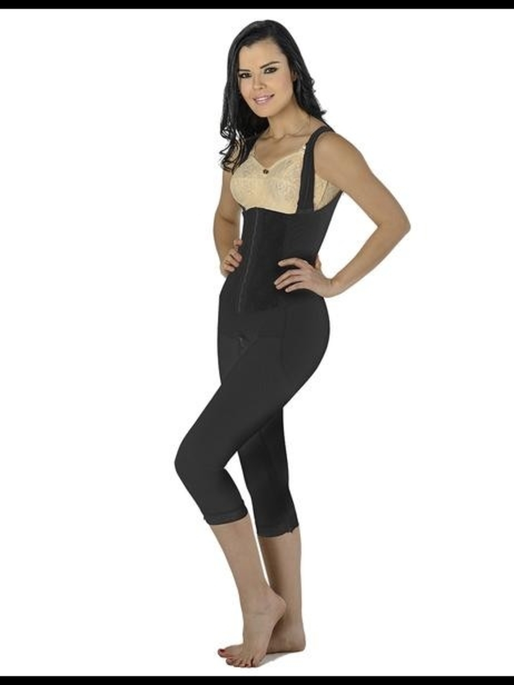 Body Magic...Black High-Waist Full-Body Shaper With Legs
